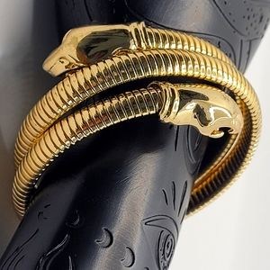 Gold Cougar Wrap Bracelet